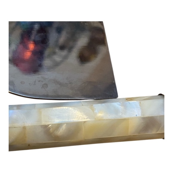 Vintage mother of pearl cheese set (4 pce) - Picture 8 of 16